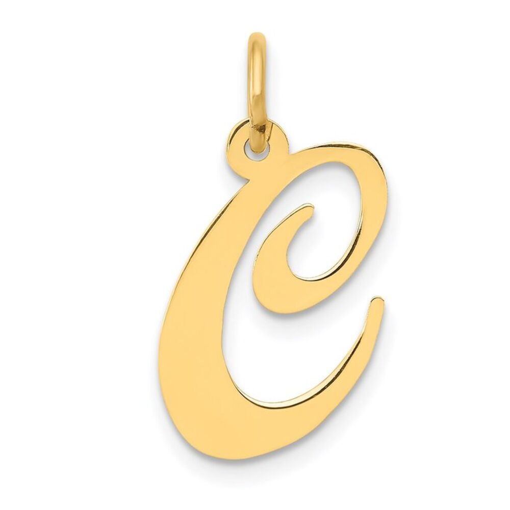 Kazi Luxury 14k Yellow Gold Medium Fancy Script L… - image 1